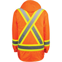 Manteau haute visibilit&eacute; 7-en-1, Polyester, Orange haute visibilit&eacute;, T-petit Absolute Business Supply