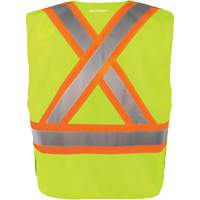 High-Visibility 5-Point Tear Away Vest, High Visibility Orange, Medium/Small, Polyester Absolute Business Supply
