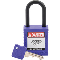 Cadenas de verrouillage de s&eacute;curit&eacute; Velocity, Mauve, Cl&eacute;s diff&eacute;rentes, Nylon, Largeur de 1-1/2" Absolute Business Supply