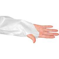 Blouse CoverMe avec passe-pouces, Taille unique, Blanc, Poly&eacute;thyl&egrave;ne Absolute Business Supply