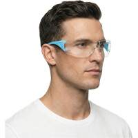Adapt Lite Blue/White Safety Glasses, Clear Lens, Anti-Fog/Anti-Scratch, ANSI Z87+/Meets/Exceeds CSA Z94.3 Absolute Business Supply