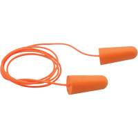 SEALTEC33 Orange Tapered PU Foam Disposable Earplugs, Corded, Bulk - Box, 33 dB NRR, One-Size Absolute Business Supply
