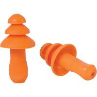 Bouchons d'oreilles r&eacute;utilisable &agrave; triple bride en TPR orange SEALTEC TipGrip, Sans cordon, Vrac - Boîte, 26 dB dB NRR, Taille unique Absolute Business Supply