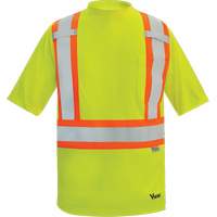 Viking&reg; Safety Bamboo Lined T-shirt, Polyester, Small, High Visibility Lime-Yellow Absolute Business Supply