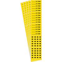 Marqueur de tuyau avec espace vierge suivi de LB. Steam, Autocollant, 2-1/4" h x 2-3/4" la, Noir sur jaune Absolute Business Supply