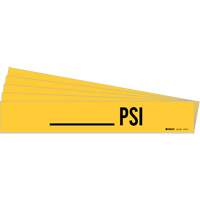 Marqueur de tuyau PSI, Autocollant, 2-1/4" h x 14" la, Noir sur jaune Absolute Business Supply