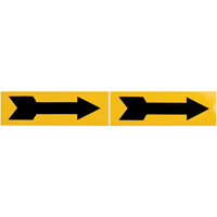 Marqueur de tuyau  Arrow, Autocollant, 2-1/4" h x 7" la, Noir sur jaune Absolute Business Supply