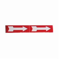 Marqueurs de tuyau avec fl&egrave;ches, Autocollant, 2-1/4" h x 7" la, Blanc/rouge Absolute Business Supply