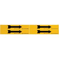 Marqueur de tuyau  Arrow, Autocollant, 1-1/8" h x 7" la, Noir sur jaune Absolute Business Supply