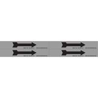Marqueur de tuyau  Arrow, Autocollant, 1-1/8" h x 7" la, Noir sur aluminium Absolute Business Supply