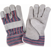 Rugged Fitters Gloves, Large, Split Cowhide Palm, Cotton Inner Lining Absolute Business Supply