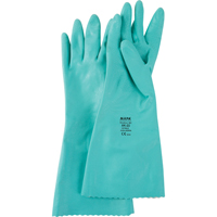 Gants &agrave; prise emboss&eacute;e &agrave; motif en Z StanSolv, Taille Petit/7, 14" lo, Nitrile, Doublure en Interlock, 11 mils Absolute Business Supply