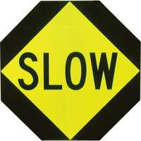 Panneau de signalisation &agrave; deux c&ocirc;t&eacute;s  Stop/Slow  Absolute Business Supply