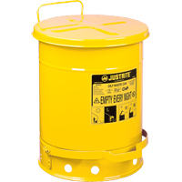 Contenants pour d&eacute;chets huileux, Homologu&eacute; FM/List&eacute; UL, 14 gal. US, Jaune Absolute Business Supply