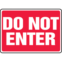 "Do Not Enter" Sign, 7" x 10", Vinyl, English Absolute Business Supply