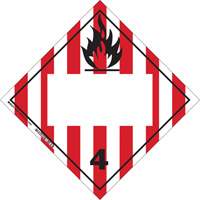 Flammable Solids TDG Placard, Adhesive Vinyl Absolute Business Supply