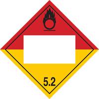 Organic Peroxide TDG Placard, Plastic Absolute Business Supply