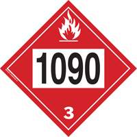 1090 Acetone Flammable Liquid TDG Placard, Plastic Absolute Business Supply