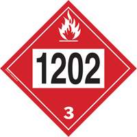 1202 Fuel Oil Flammable Liquid TDG Placard, Plastic Absolute Business Supply