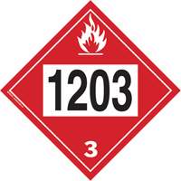 1203 Gasohol & Gasoline Flammable Liquid TDG Placard, Plastic Absolute Business Supply
