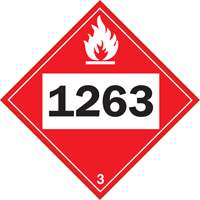 1263 Paint Flammable Liquid TDG Placard, Plastic Absolute Business Supply