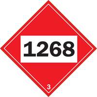 1268 Petroleum Distillates TDG Placard, Plastic Absolute Business Supply