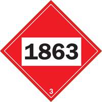 1863 Aviation Fuel Flammable Liquid TDG Placard, Plastic Absolute Business Supply