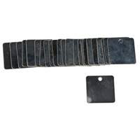 &eacute;tiquettes carr&eacute;es vierges pour vannes, Acier, 1-1/2" la x 1-1/2" h Absolute Business Supply