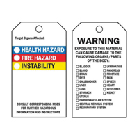 &eacute;tiquettes auto-plastifiantes du droit &agrave; l'information, Polyester, 3" la x 5-3/4" h, Anglais Absolute Business Supply