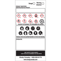 OTS WHMIS Labels, Vinyl, Sheet, 6" L x 3" W Absolute Business Supply
