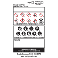 OTS WHMIS Labels, Vinyl, Sheet, 5" L x 5" W Absolute Business Supply