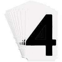 &eacute;tiquettes de lettres et chiffres gothiques individuels Quick-Align, 4, 4" h, Noir Absolute Business Supply