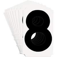 &eacute;tiquettes de lettres et chiffres gothiques individuels Quick-Align, 8, 4" h, Noir Absolute Business Supply