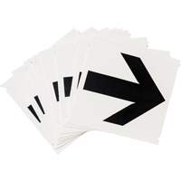 &eacute;tiquettes de lettres et chiffres gothiques individuels Quick-Align, Symbole de fl&egrave;che, 4" h, Noir Absolute Business Supply