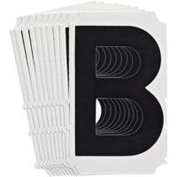 &eacute;tiquettes de lettres et chiffres gothiques individuels Quick-Align, B, 4" h, Noir Absolute Business Supply