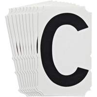 &eacute;tiquettes de lettres et chiffres gothiques individuels Quick-Align, C, 4" h, Noir Absolute Business Supply