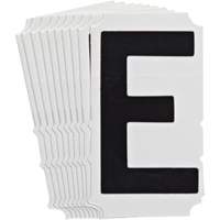 &eacute;tiquettes de lettres et chiffres gothiques individuels Quick-Align, E, 4" h, Noir Absolute Business Supply