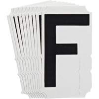 &eacute;tiquettes de lettres et chiffres gothiques individuels Quick-Align, F, 4" h, Noir Absolute Business Supply