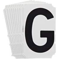 &eacute;tiquettes de lettres et chiffres gothiques individuels Quick-Align, G, 4" h, Noir Absolute Business Supply