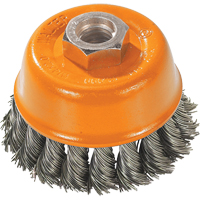 Brosse &agrave; fils nou&eacute;s torsad&eacute;s, 3" dia. x 5/8"-11 arbre Absolute Business Supply