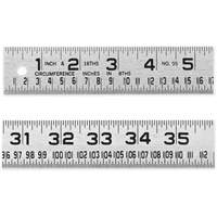 R&egrave;gle de circonf&eacute;rence pour ferblantier, 4' lo, Acier, Graduations de 1/16" Absolute Business Supply