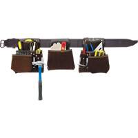 Deluxe Contactor's Tool Belt, Leather, Tan Absolute Business Supply