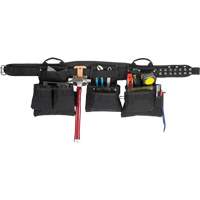 Professional Carpenter's Tool Belt, Polyester, Black Absolute Business Supply