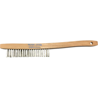 Brosses de nettoyage &agrave; manche recourb&eacute;, Acier inoxydable, 3 x 19 rangs de fils, Longueur 14" Absolute Business Supply