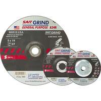 A24R Long Life Grinding Wheel, 4-1/2" x 1/4", 7/8" Arbor, Aluminum Oxide, Type 27 Absolute Business Supply