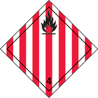 TDG Shipping Labels, Class 4.1, Flammable Solids, Paper Absolute Business Supply
