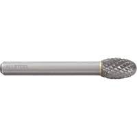 ALLSTEEL Egg Shape Carbide Burr, SE-5, 1/2" Dia., 1/4" Shank, 7/8" Depth of Cut Absolute Business Supply