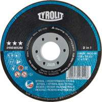 Rondeller Depressed Centre Grinding Wheel, 4-1/2", 36 Grit, 7/8", 13300 RPM, Type 29 Absolute Business Supply