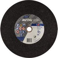 Meule Metal A pour scie &agrave; tronçonner, 14" x 3/32", Arbre de 1", Type 01/41, Oxyde d'aluminium, 4365 Tr/min Absolute Business Supply