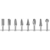 CLE-LINE 1855 Double Cut Carbide Burr Set, 8 Pieces Absolute Business Supply